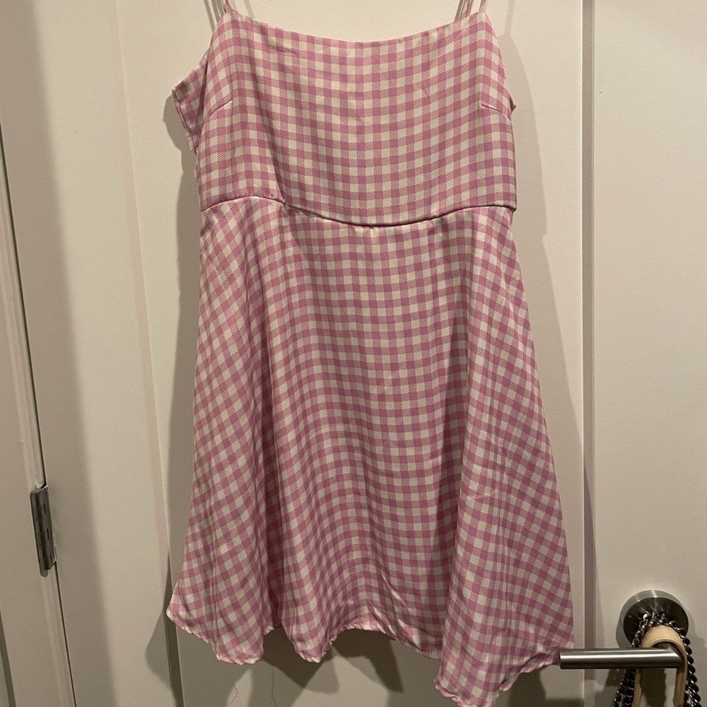 RESA pink and white babydoll mini dress size S NWOT beautiful dress for summer